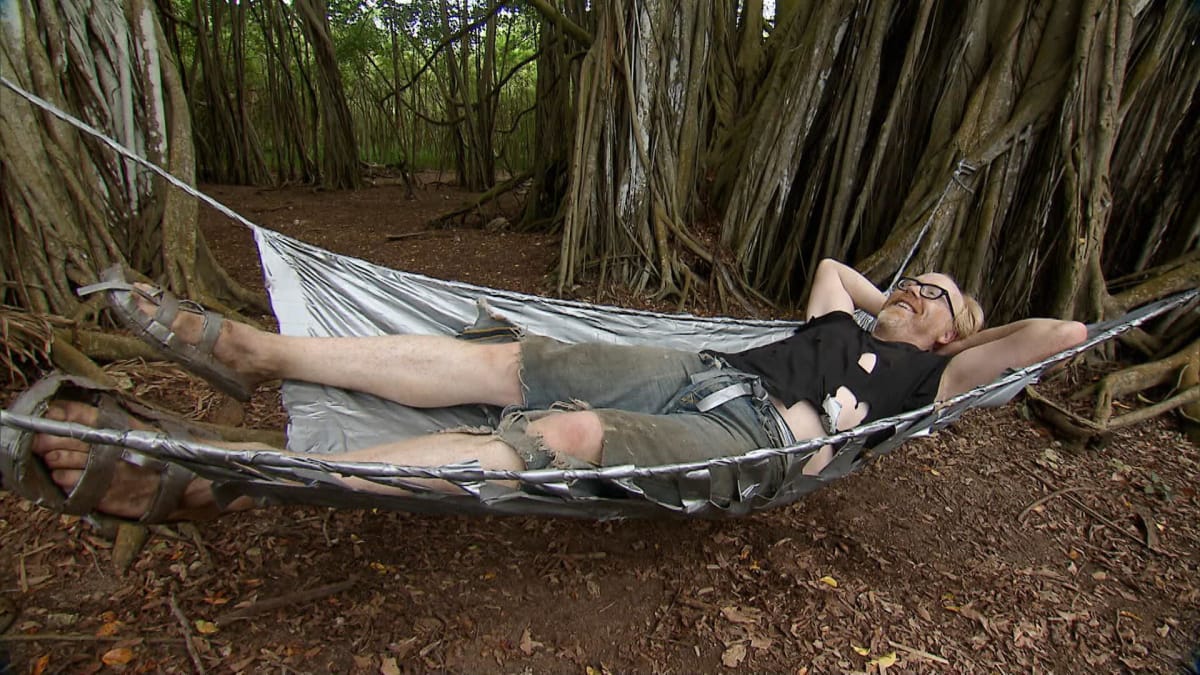 Adam Savage Builds a Duct Tape Shelter MythBusters on Science Science