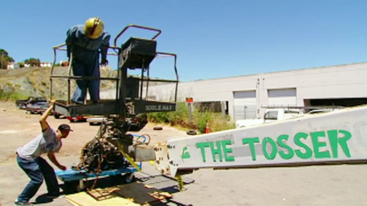 Boom Lift Catapult MythBusters