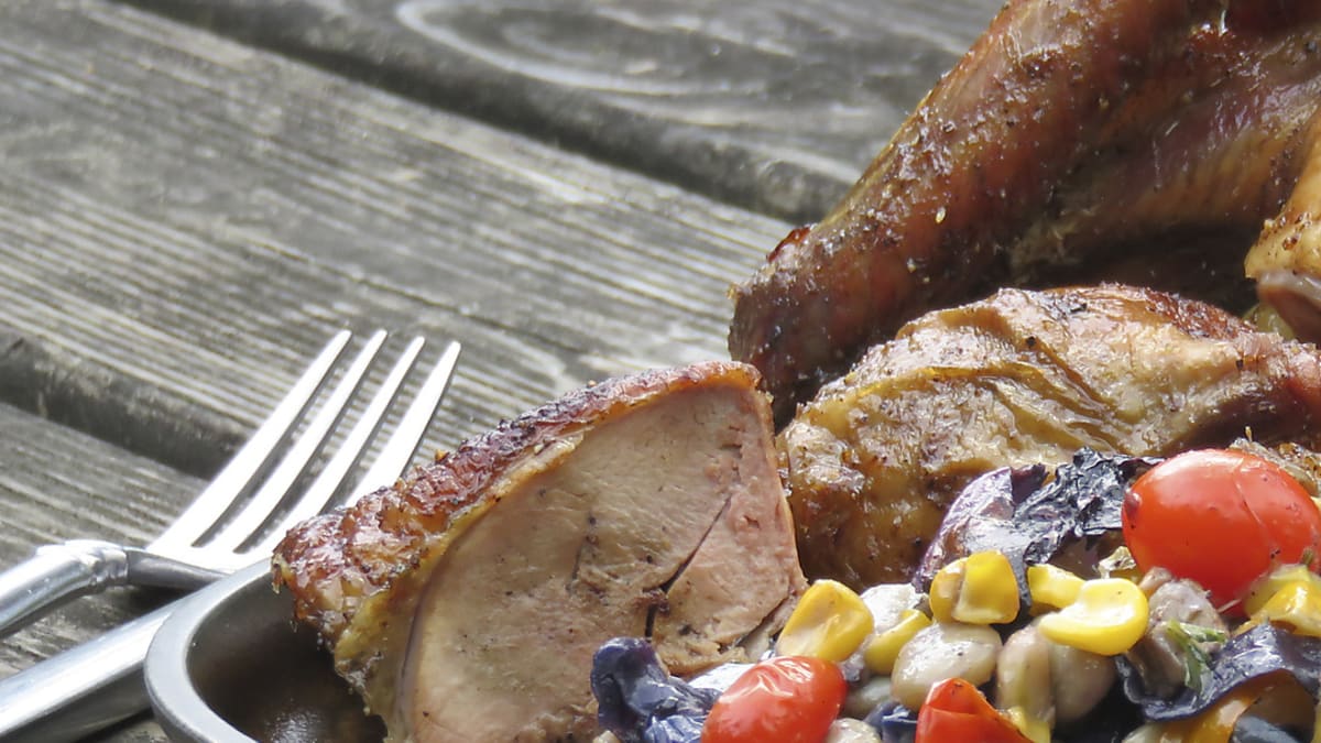 Meat in Full Swing Man Fire Food